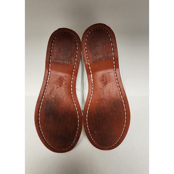 Ralph Lauren Vintage 1970s Youth Merton leather Camper Boat shoes Size 1M White - Picture 12 of 13